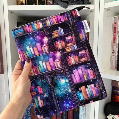 Enchanted Bookshelf Zippered Book Sleeve (Small)