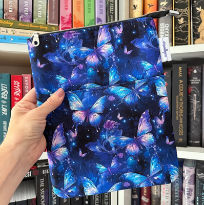 Beautiful Butterfly Zippered Book Sleeve (Large)
