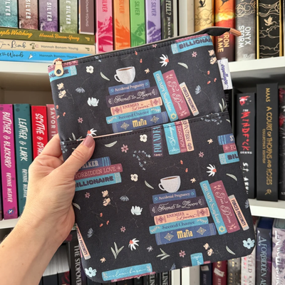 All the Romance Tropes Zippered Book Sleeve (Large)