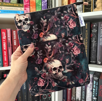 Romantasy Skulls Zippered Book Sleeve (Large)