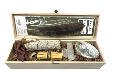 Sage Cleansing Kit with Palo Santo & Crystals