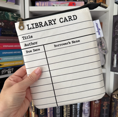 Library Card E-Reader Zippered Sleeve (Small)