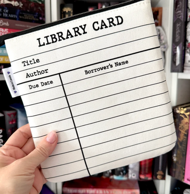 Library Card E-Reader Zippered Sleeve (Medium)