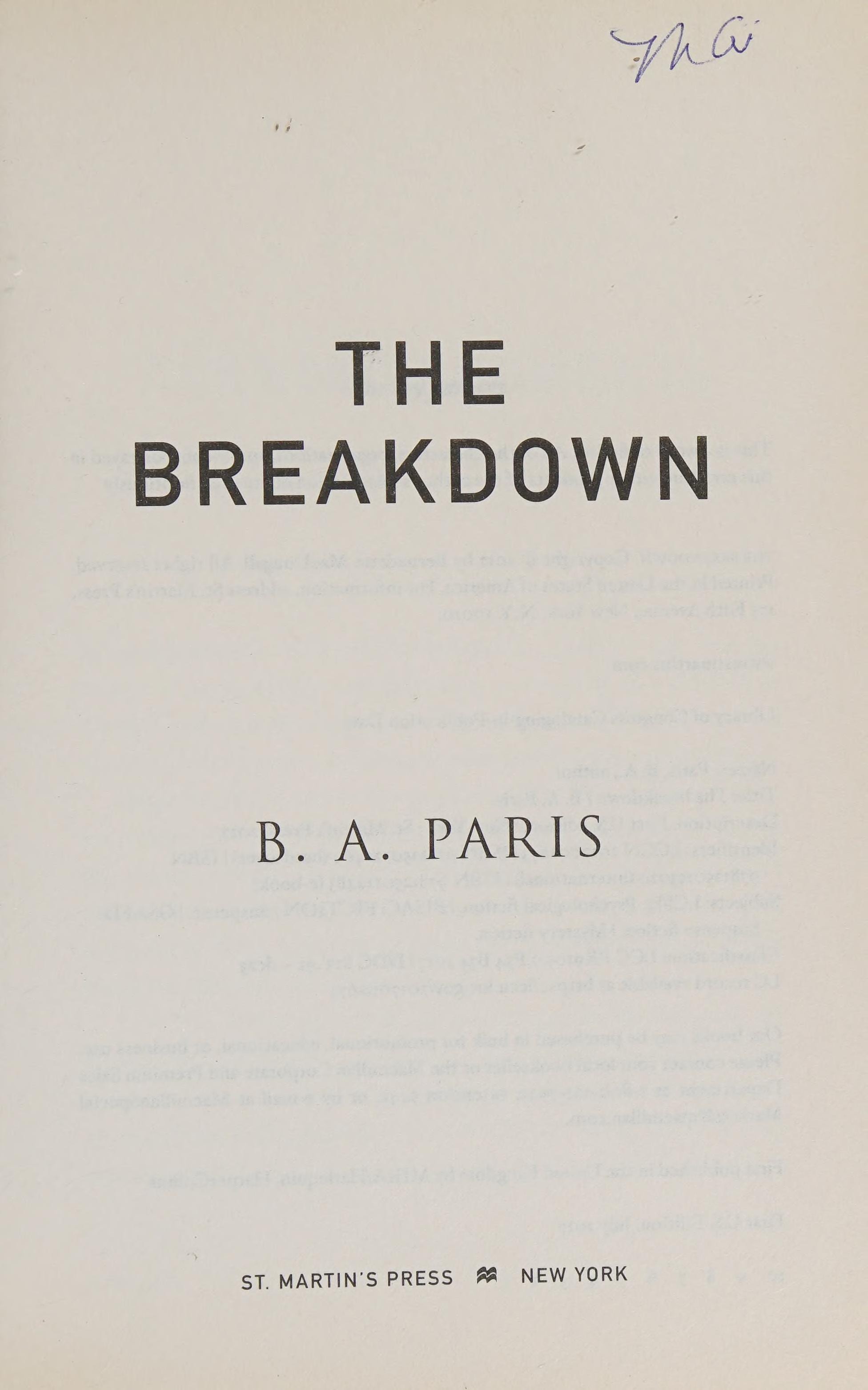 The Breakdown