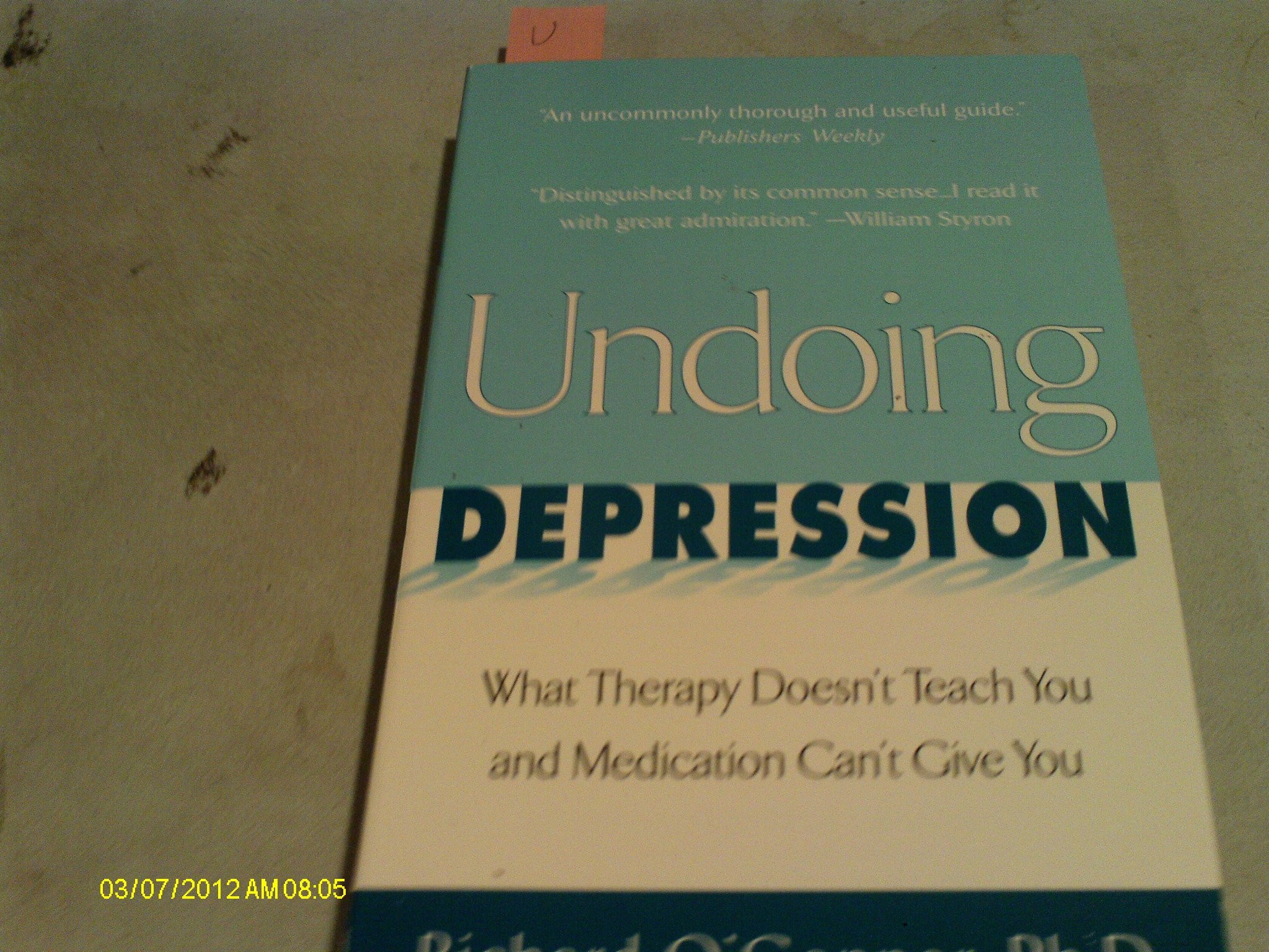 Undoing Depression What Therapy Doesn't Teach You and Medication Can't Give You
